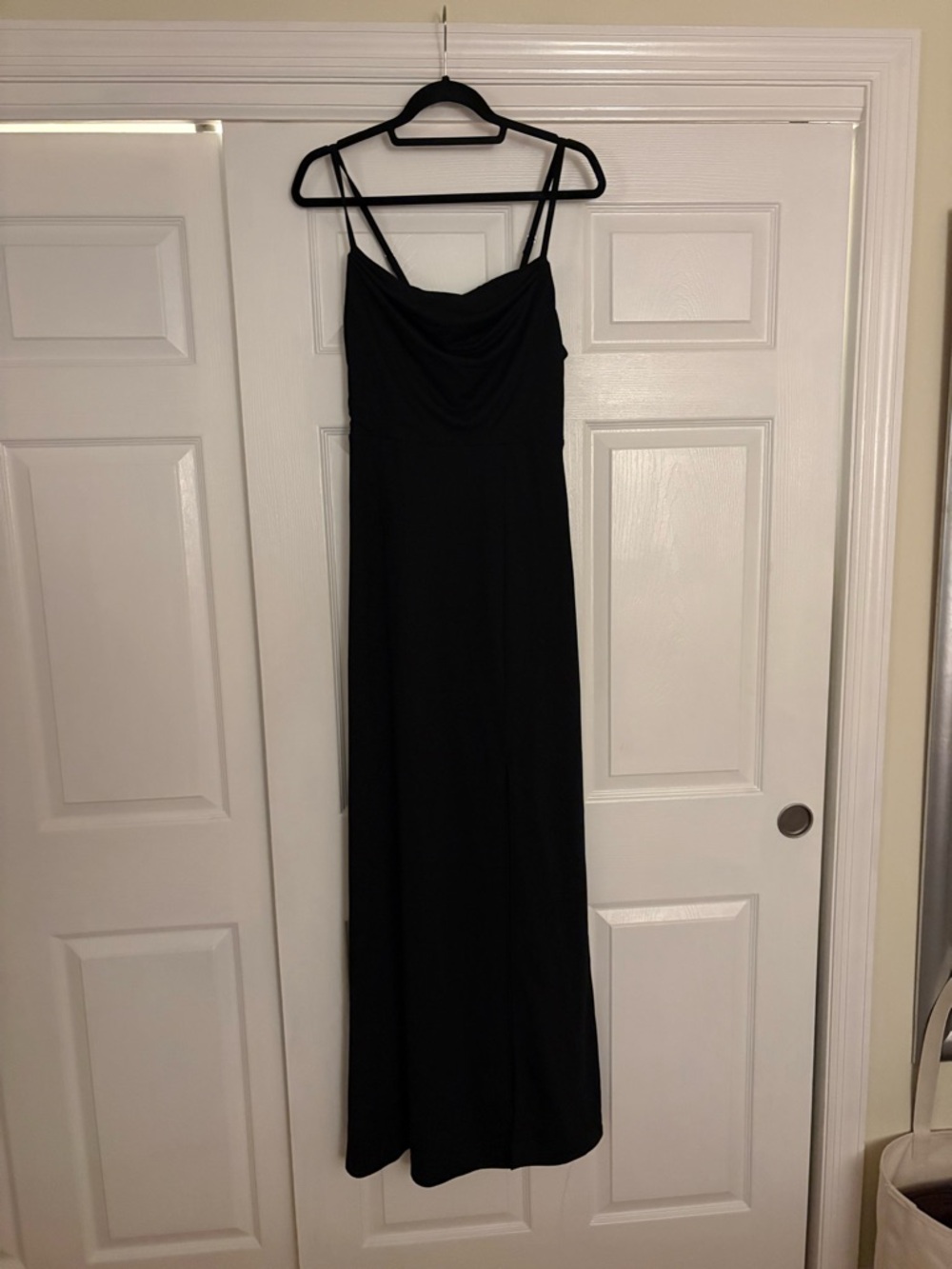 Birdy Grey Black Bridesmaid Dress with Cowl Neck